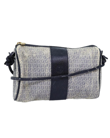 White Canvas Fendi Shoulder Bag