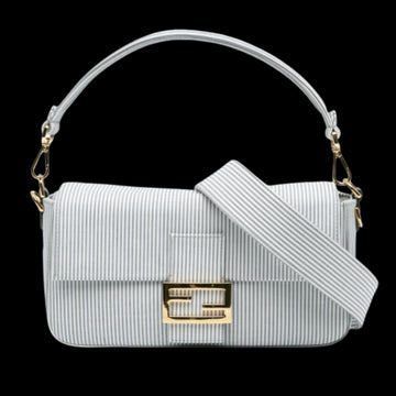 White Cotton Fendi Baguette