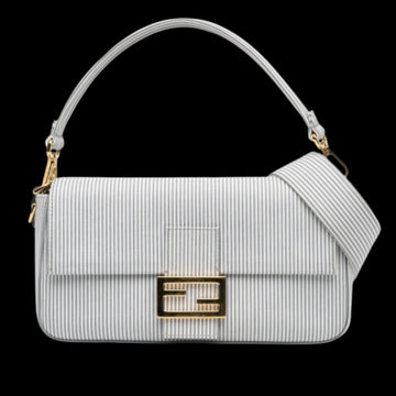 White Cotton Fendi Baguette