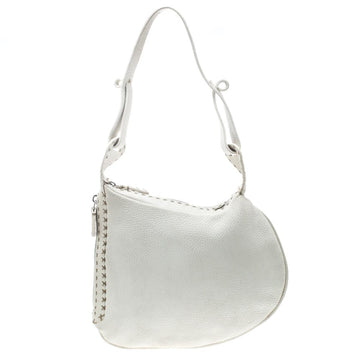 White Leather Fendi Shoulder Bag