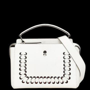 White Leather Fendi Shoulder Bag