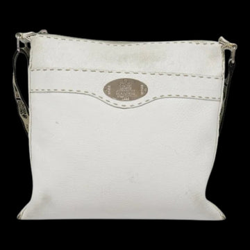 White Leather Fendi Shoulder Bag