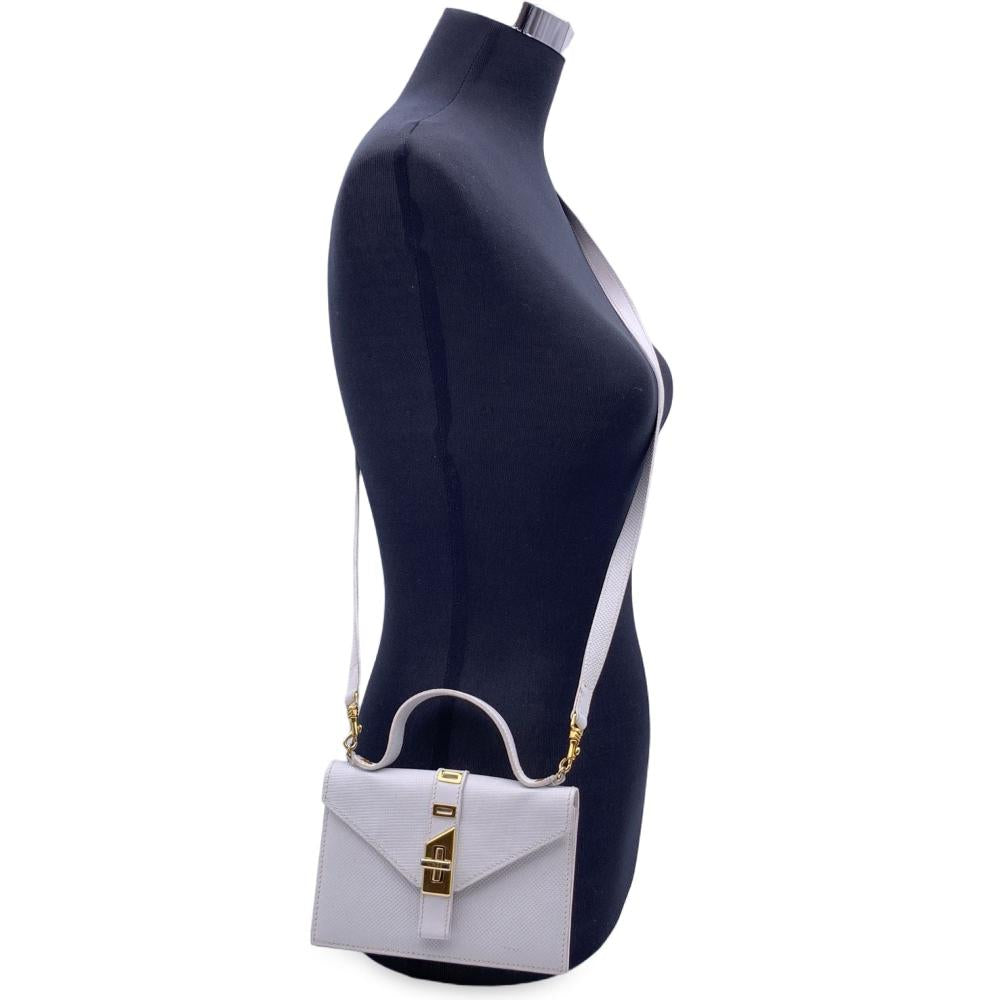 White Leather Fendi Crossbody Bag