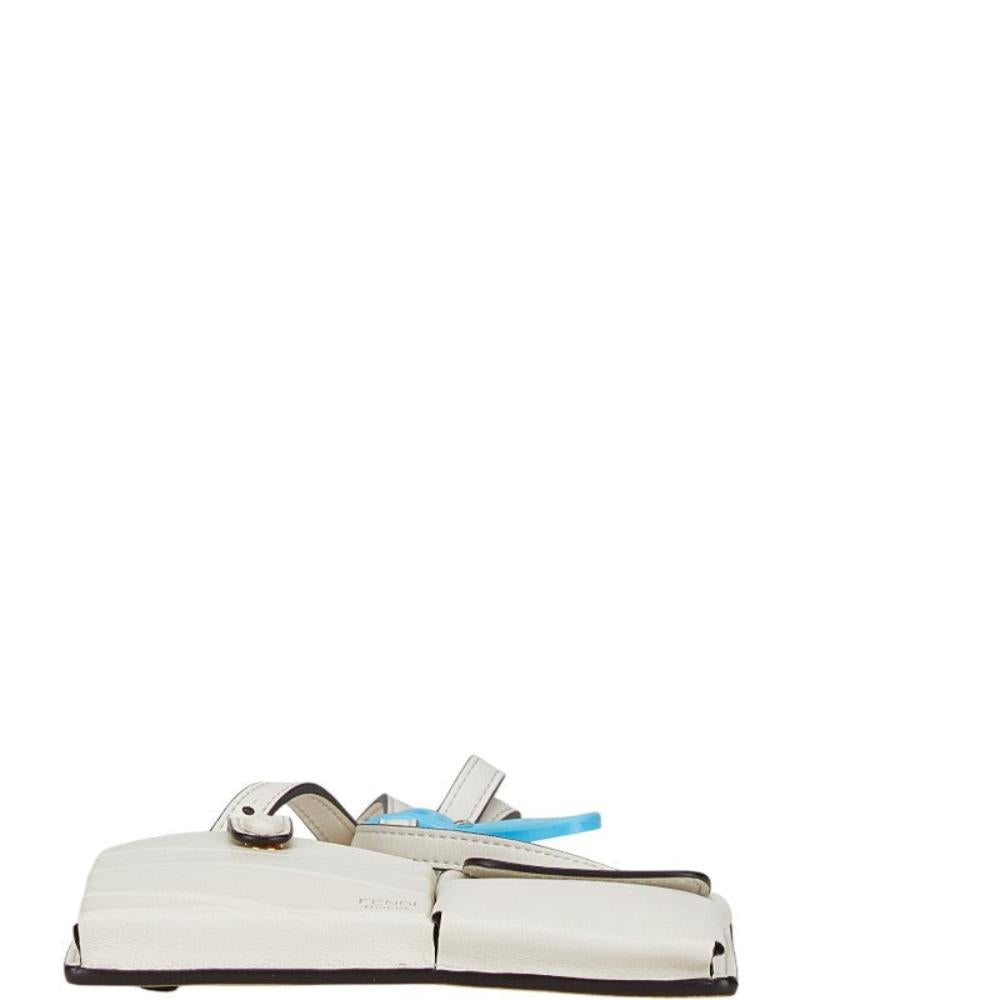 White Leather Fendi Crossbody Bag