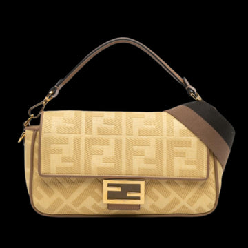 Yellow Canvas Fendi Baguette