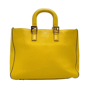 Yellow Leather Fendi Tote
