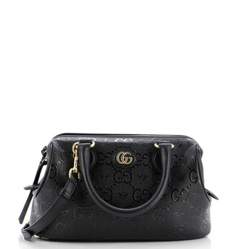 Wonka Convertible Top Handle Bowler Bag VS Star Embossed Leather Medium