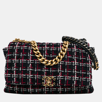 Navy Blue Maxi Tweed 19 Flap