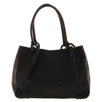 GUCCI VS Canvas Tote Bag Canvas Leather Dark Brown  fm2491