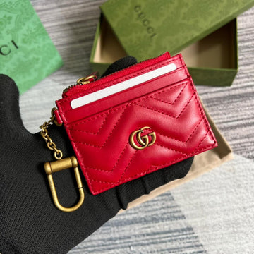 VS 627064 Marmont wallet 10cm red COWHIDE