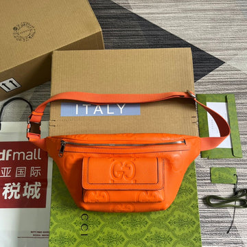 VS 645093 fanny pack 28cm orange/COWHIDE/ REAL LEATHER