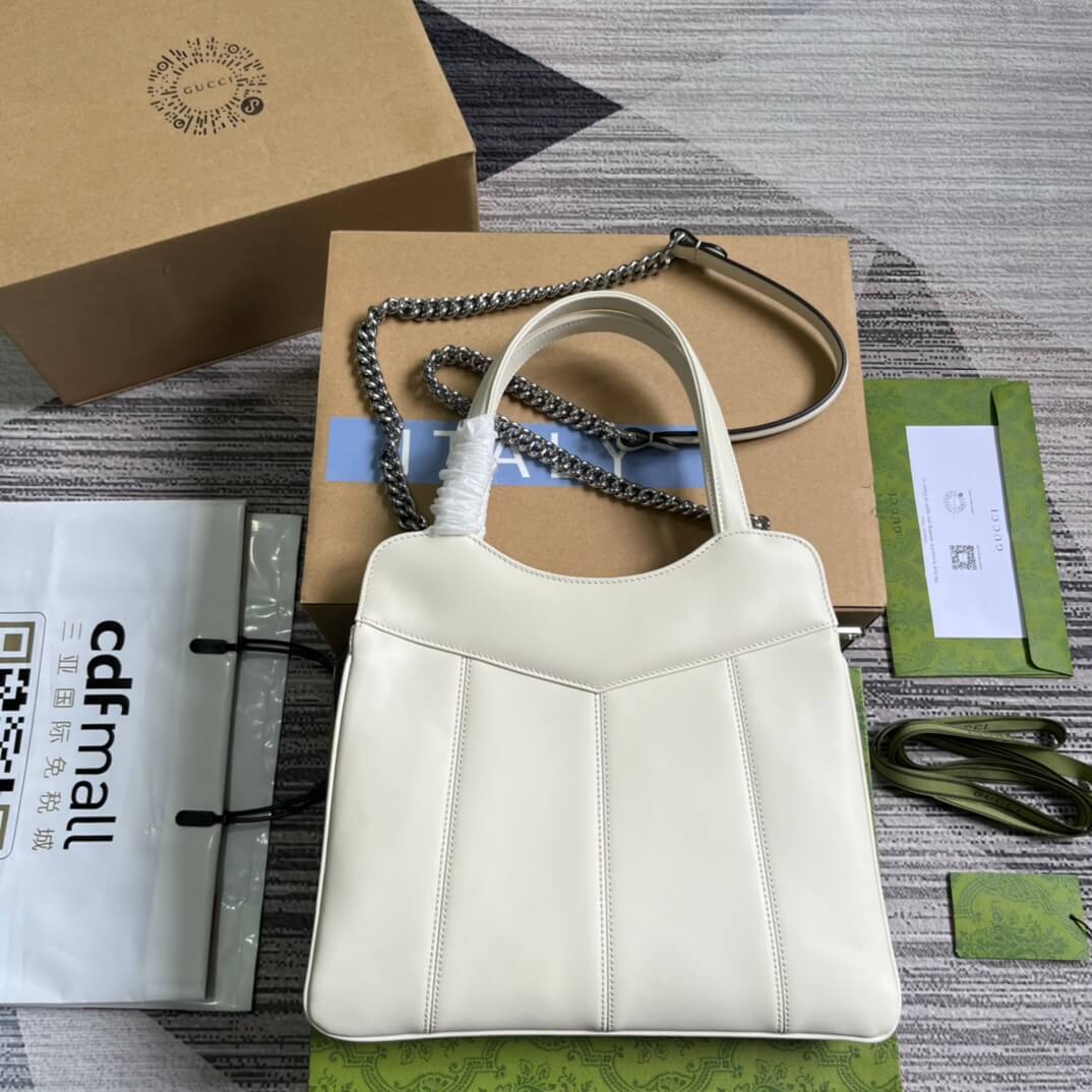 VS 745918 totes Handbag 28cm white/Genuine Leather