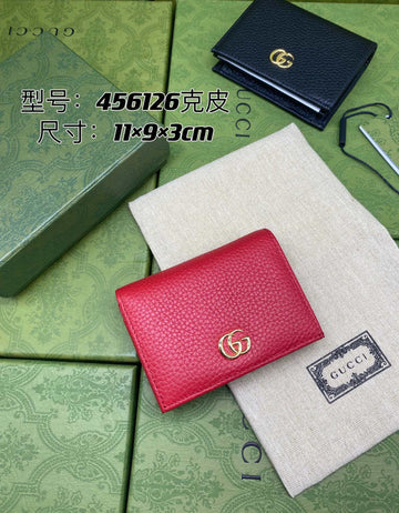 VS Pure cowhide wallet red short design