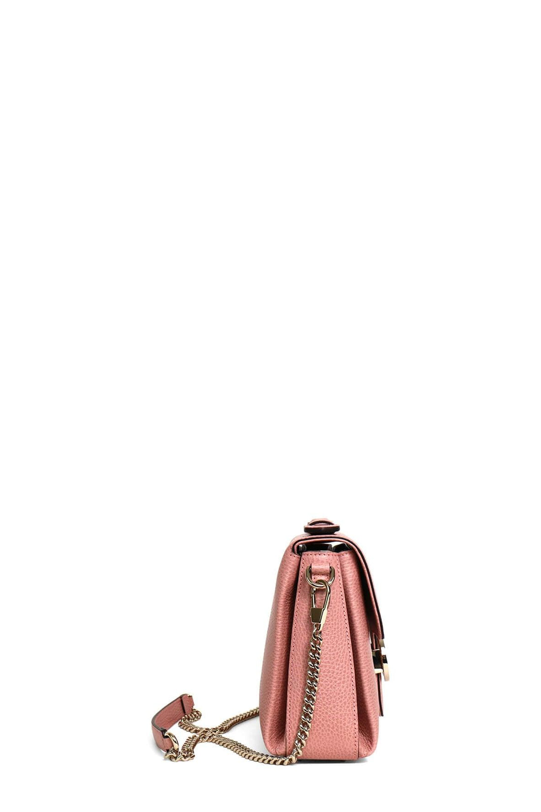 Medium Interlocking VS Top Handle Shoulder Bag Dusty Pink