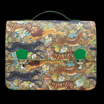 Animal Print Canvas Gucci Backpack
