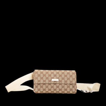 Beige Canvas Gucci Belt Bag
