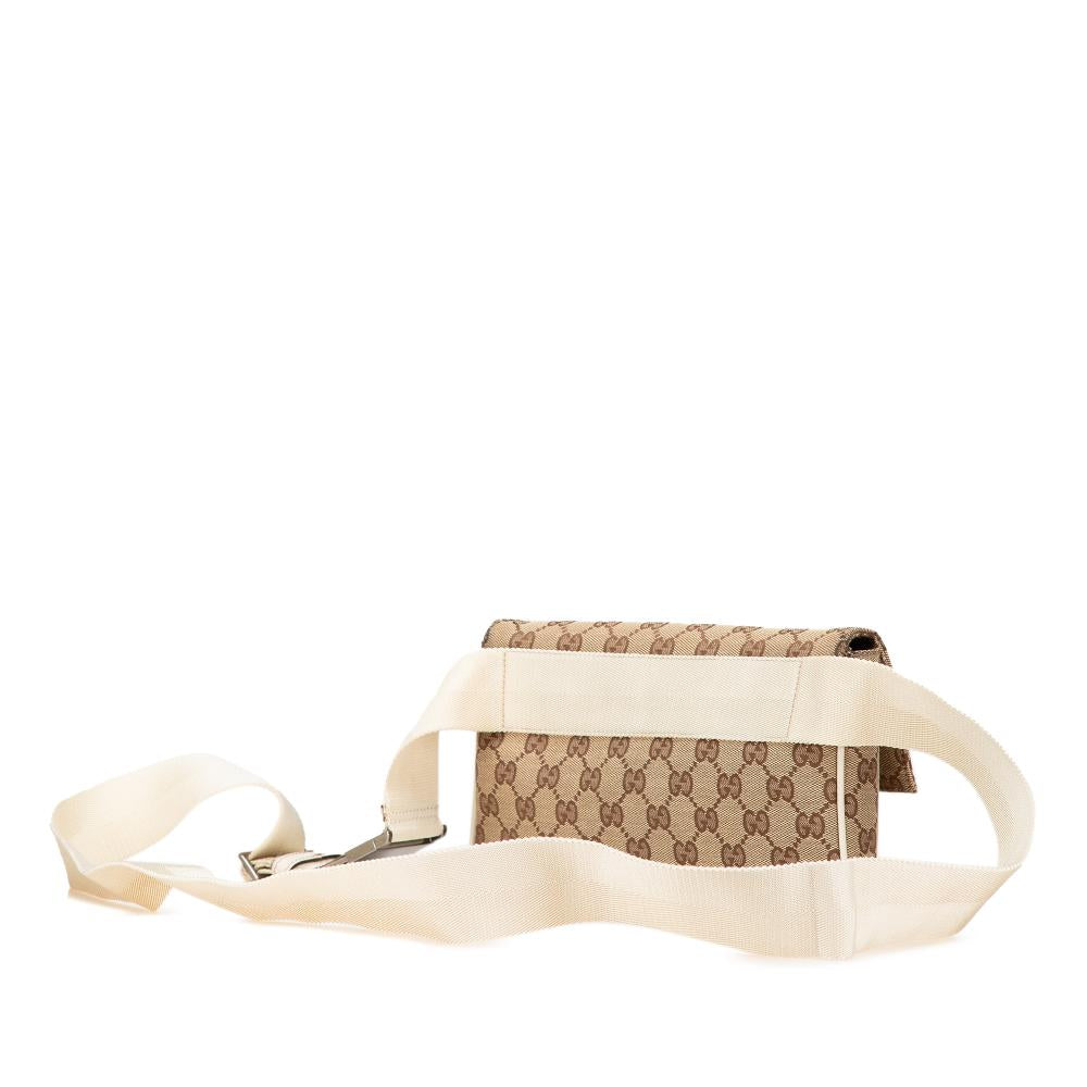 Beige Canvas Gucci Belt Bag