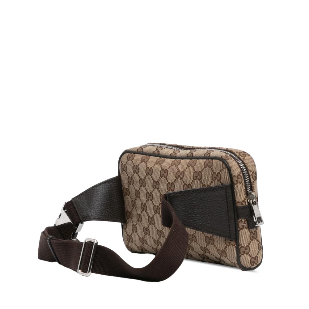 Beige Canvas Gucci Belt Bag