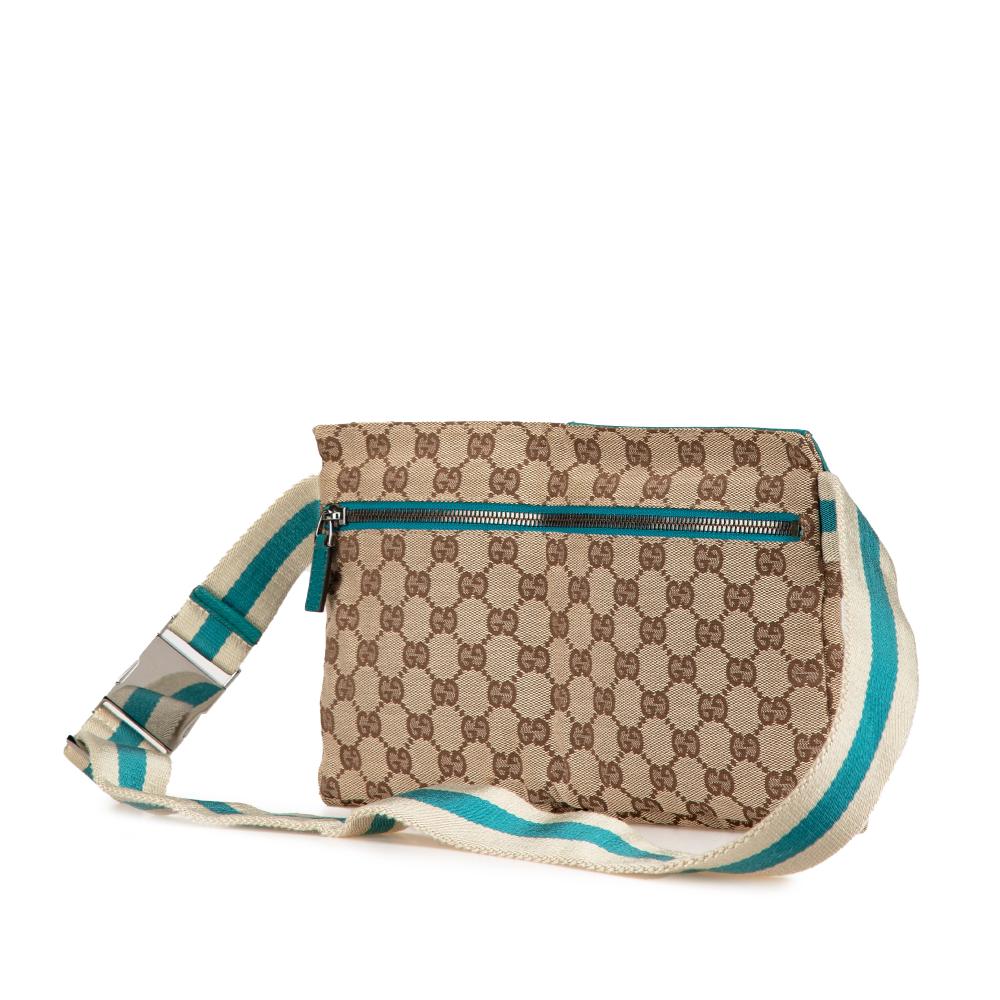 Beige Canvas Gucci Belt Bag