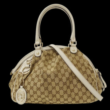 Beige Canvas Gucci Handbag