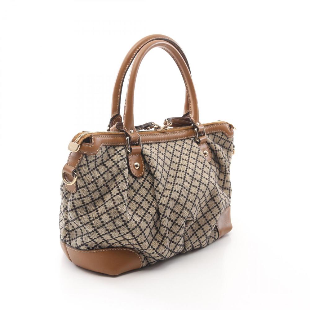 Beige Canvas Gucci Handbag