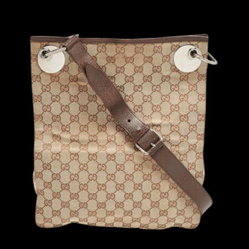 Beige Canvas Gucci Messenger Bag
