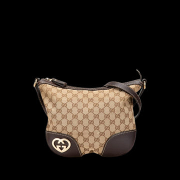 Beige Canvas Gucci Shoulder Bag