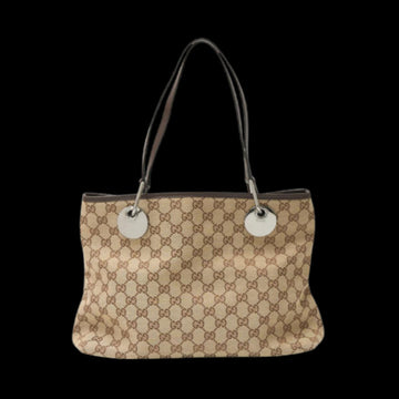 Beige Canvas Gucci Shoulder Bag
