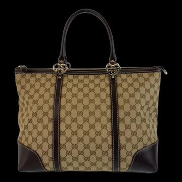 Beige Canvas Gucci Shoulder Bag