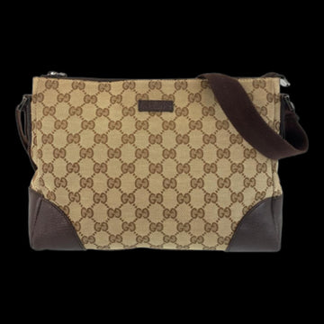 Beige Canvas Gucci Shoulder Bag