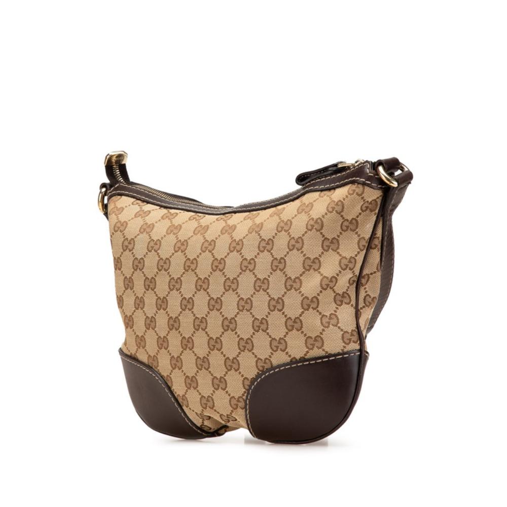 Beige Canvas Gucci Shoulder Bag