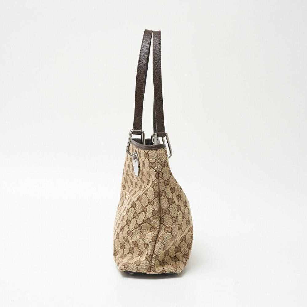 Beige Canvas Gucci Shoulder Bag