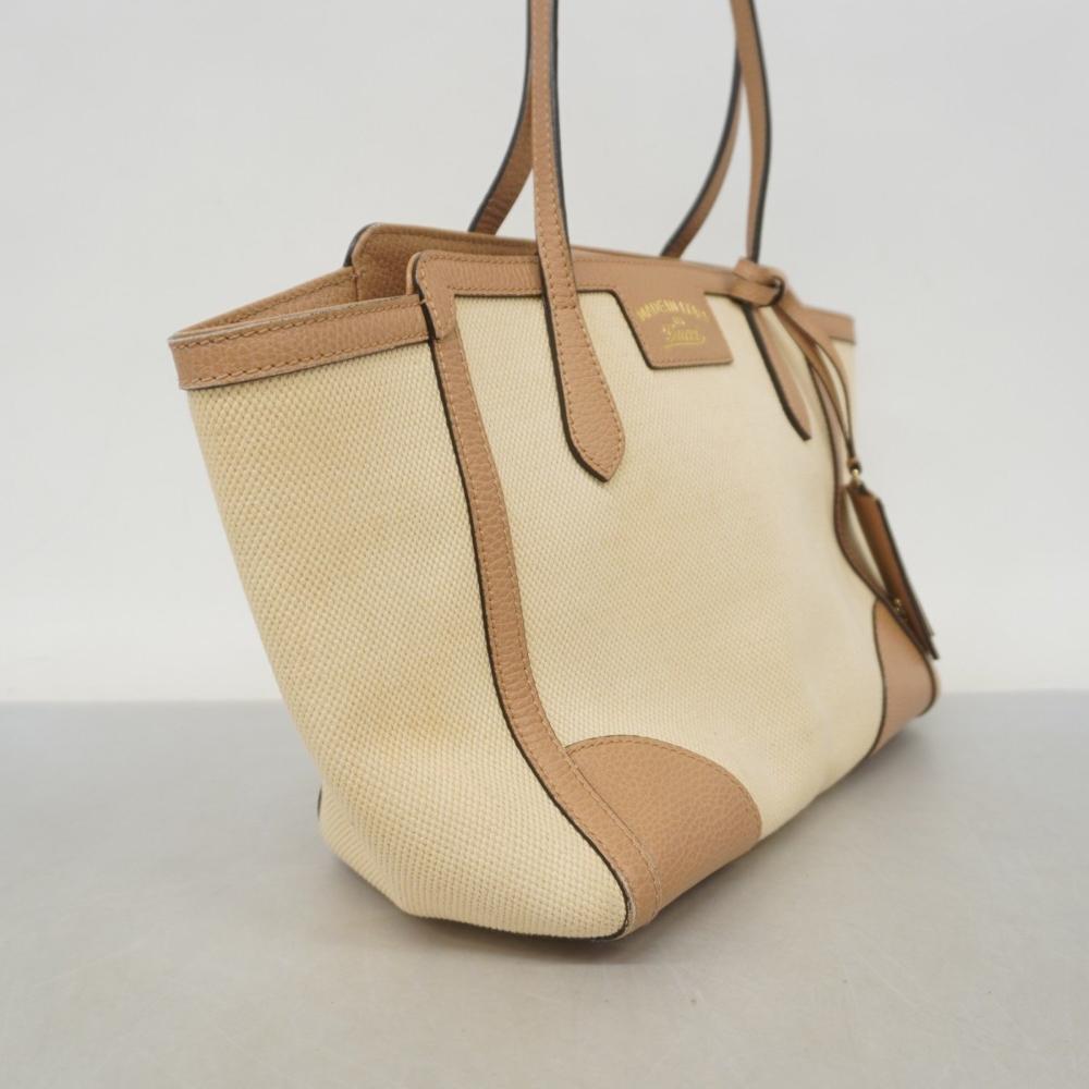Beige Canvas Gucci Swing Tote