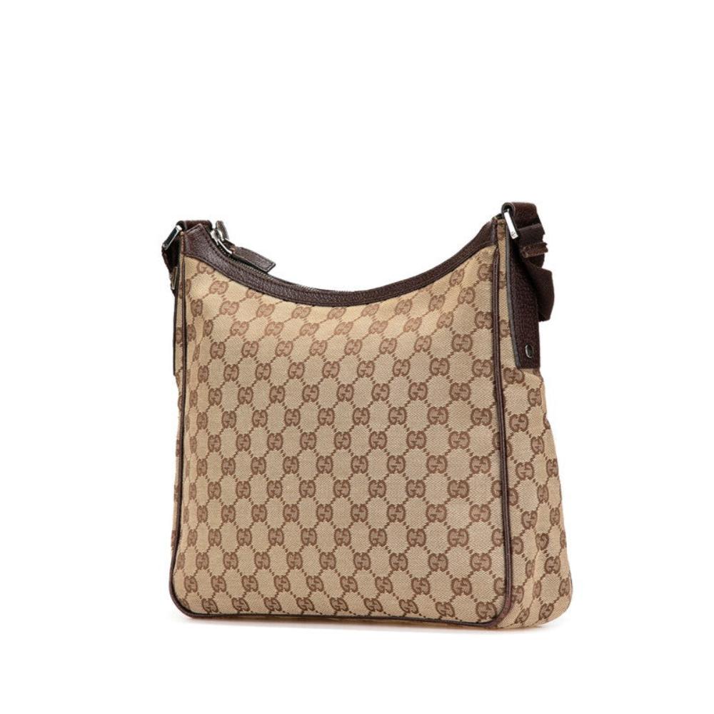 Beige Canvas Gucci Shoulder Bag