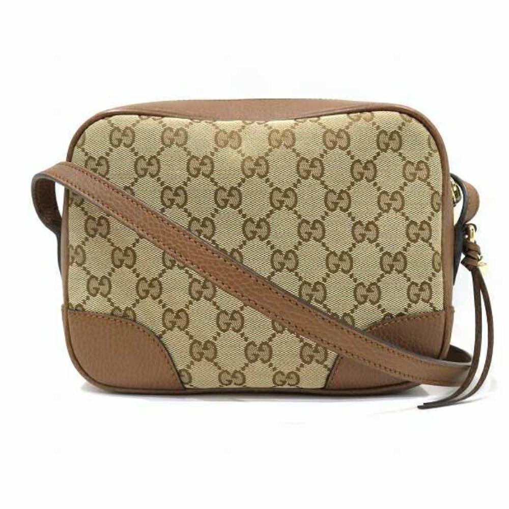 Beige Canvas Gucci Shoulder Bag
