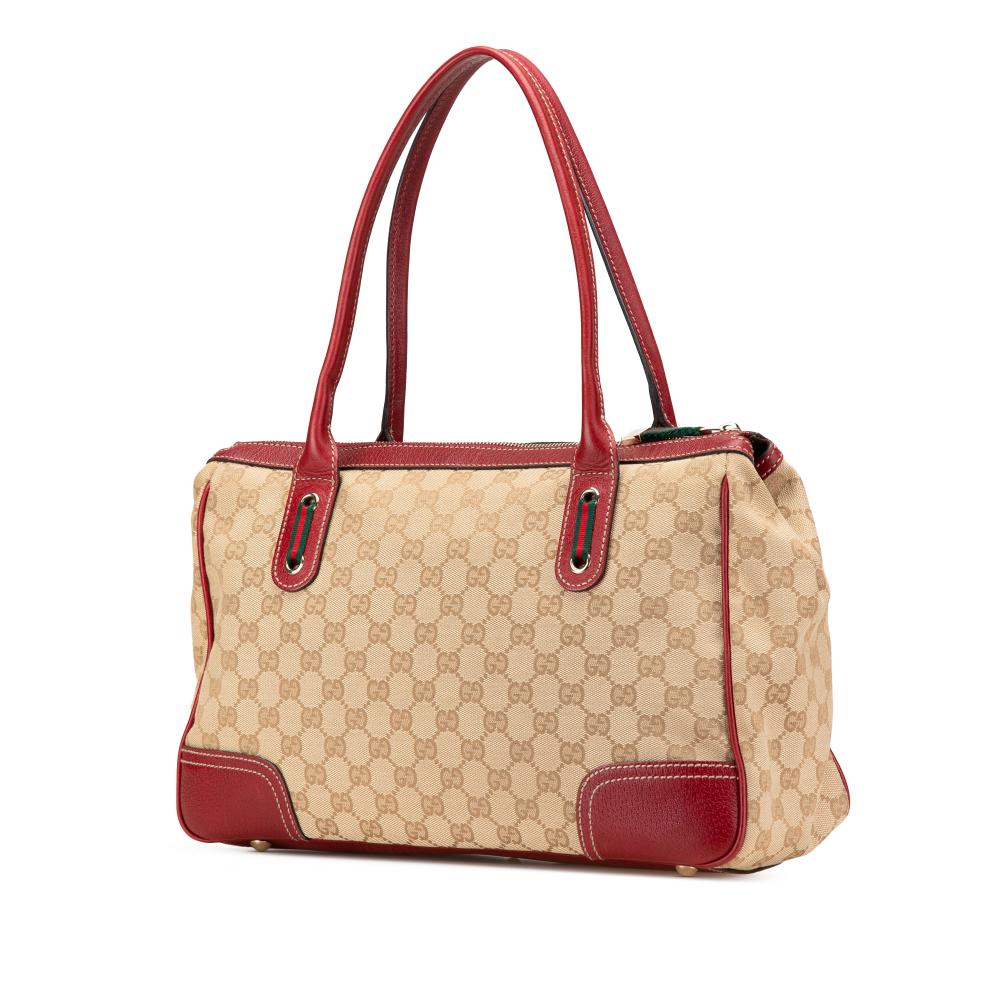 Beige Canvas Gucci Shoulder Bag