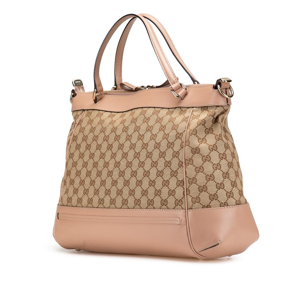 Beige Canvas Gucci Tote
