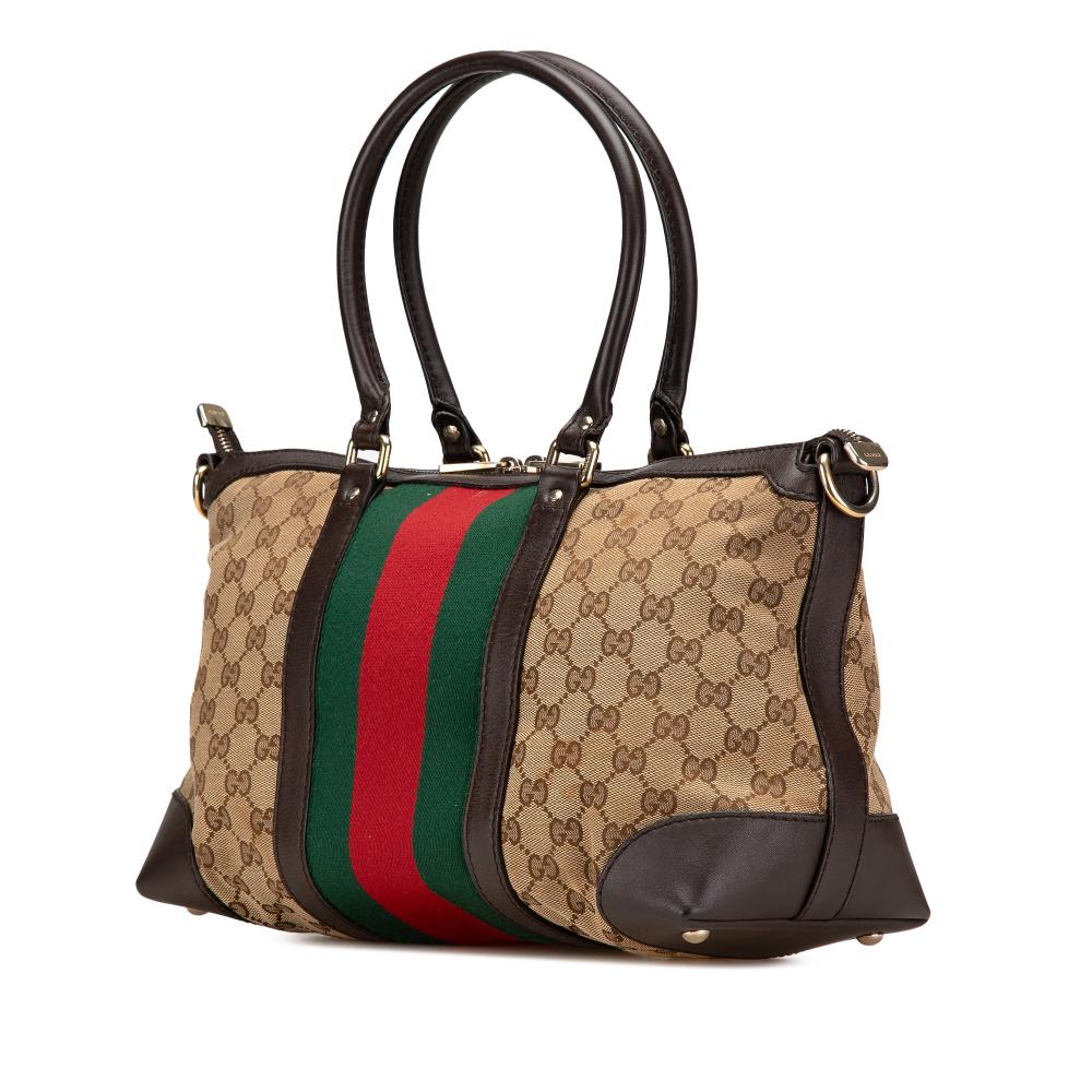 Beige Canvas Gucci Tote