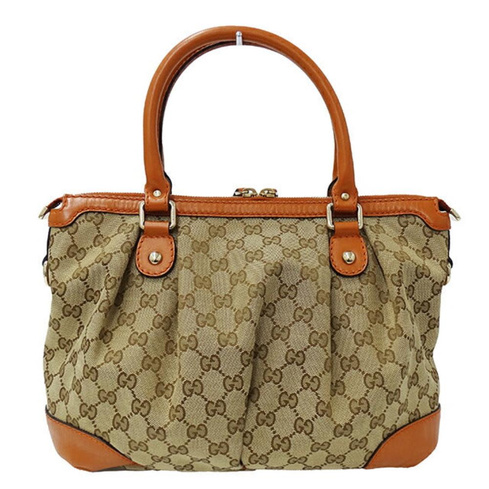 Beige Fabric Gucci Handbag
