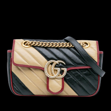 Beige Leather Gucci Marmont