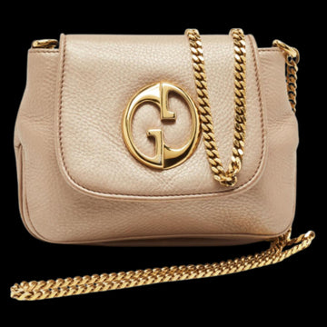 Beige Leather Gucci Crossbody Bag