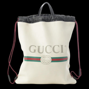 Beige Leather Gucci Backpack