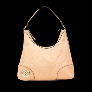 Beige Leather Gucci Shoulder Bag