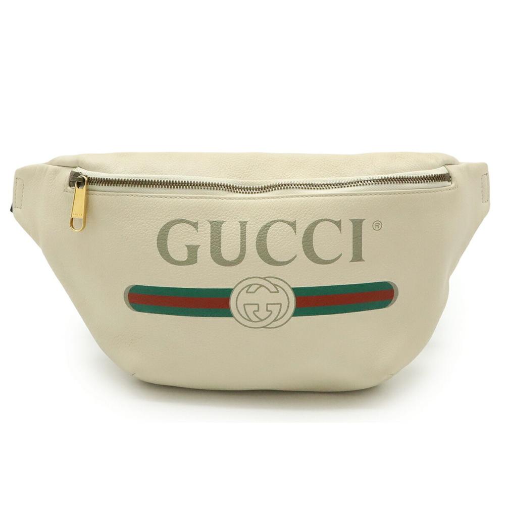 Beige Leather Gucci Belt Bag