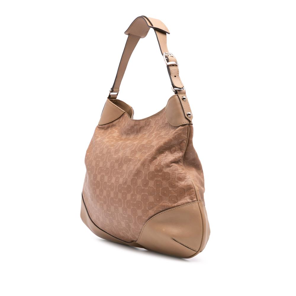 Beige Leather Gucci Tote