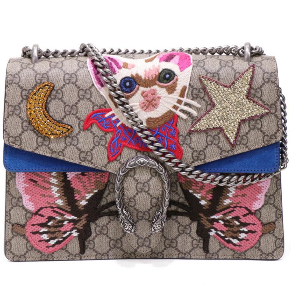 Beige Leather Gucci Dionysus