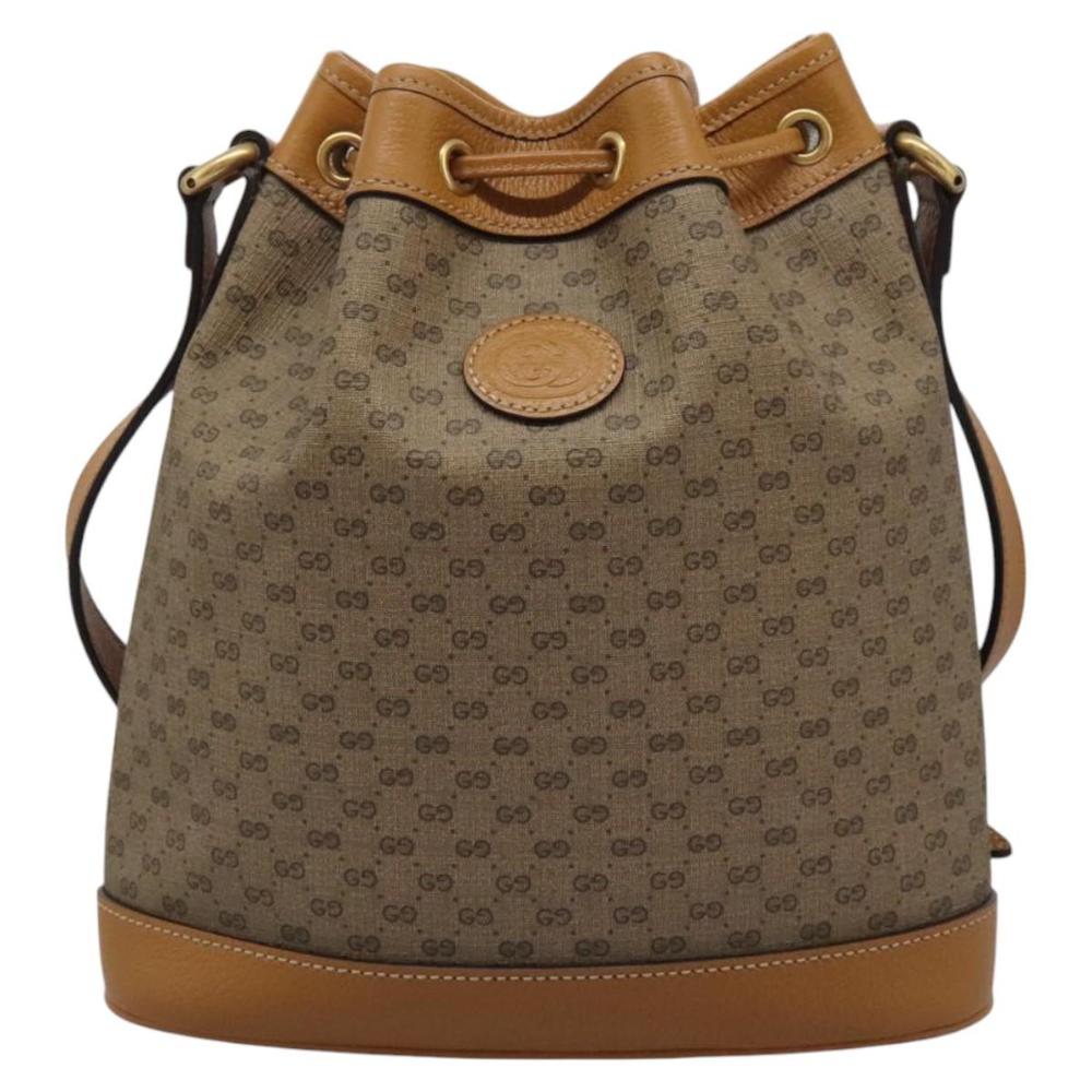 Beige Leather Gucci Shoulder Bag