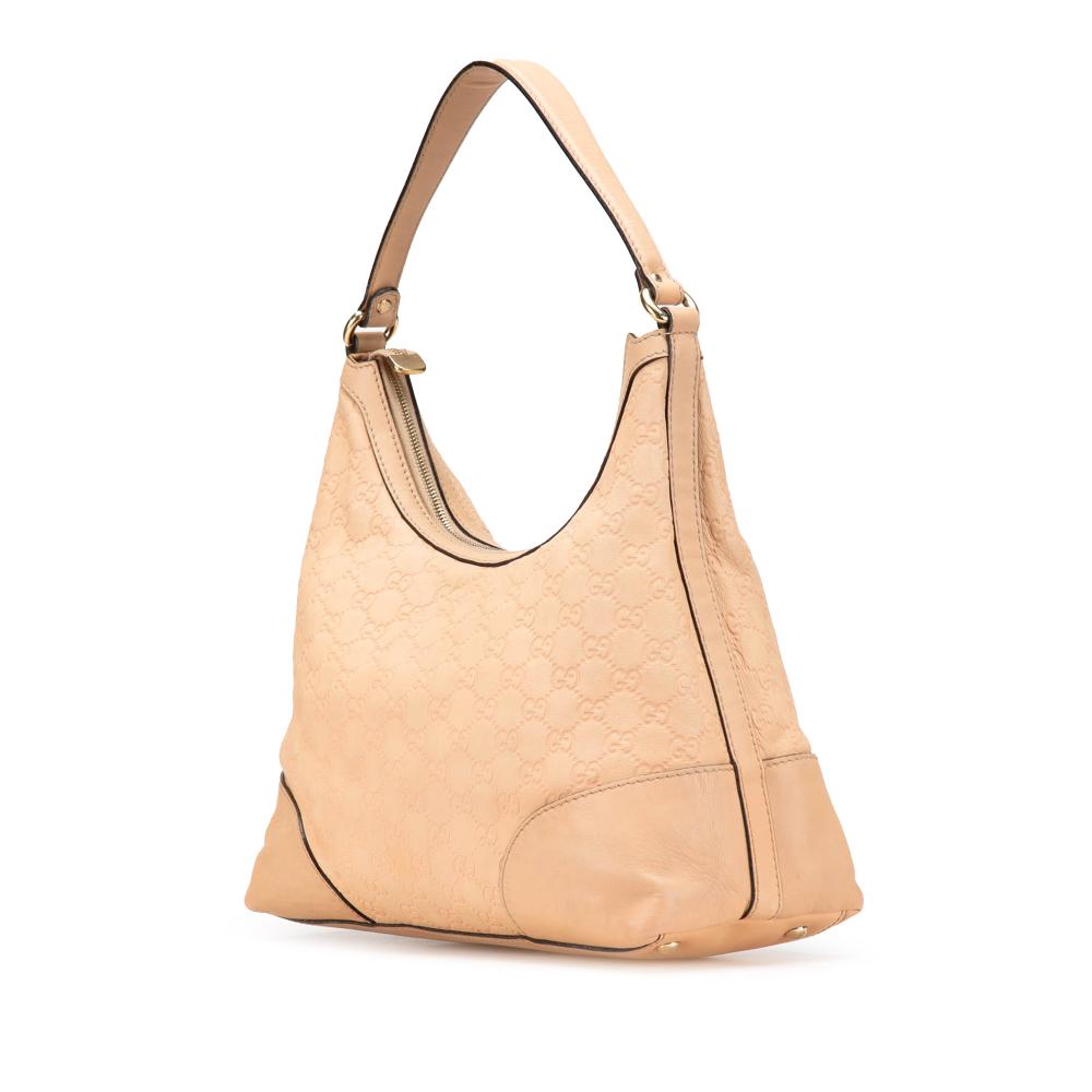 Beige Leather Gucci Shoulder Bag