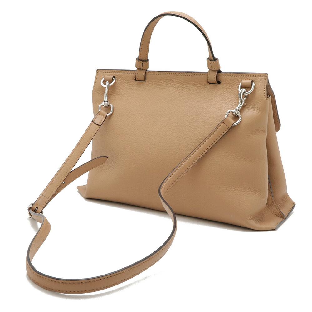 Beige Leather Gucci Bamboo
