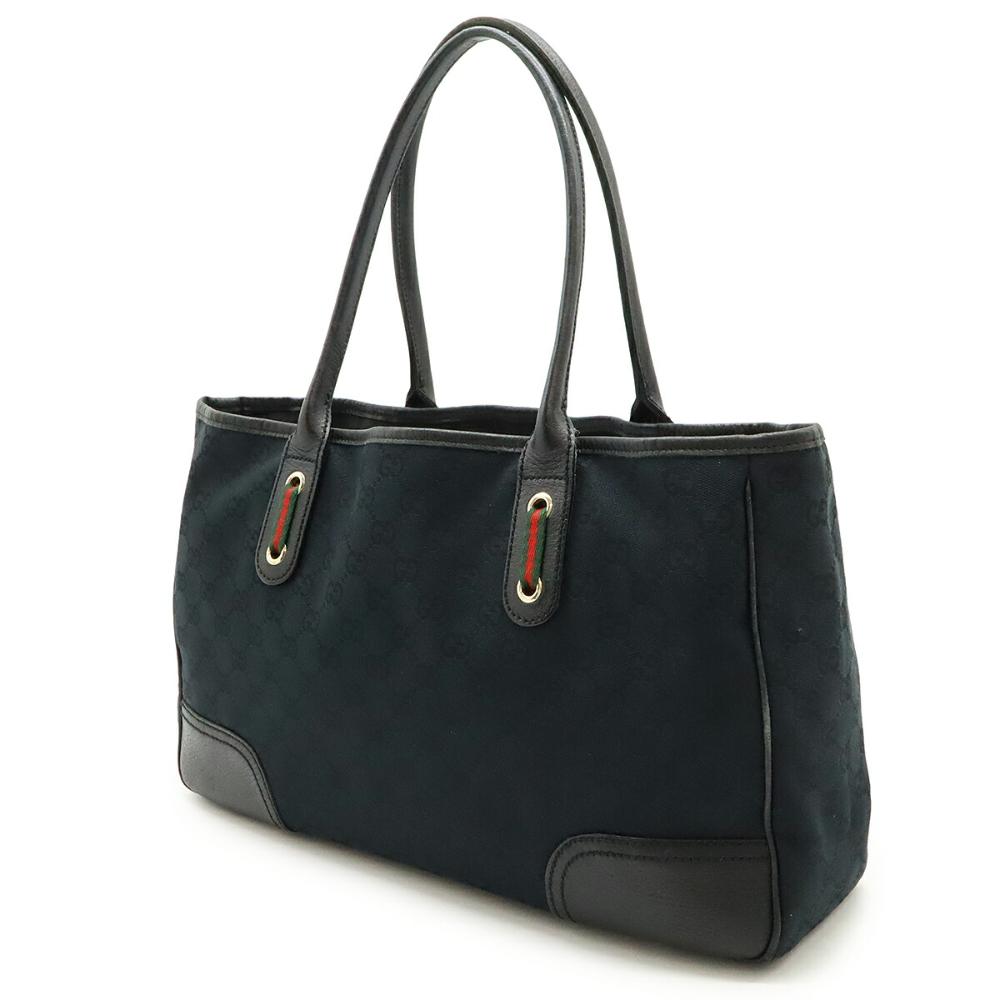 Black Canvas Gucci Shoulder Bag
